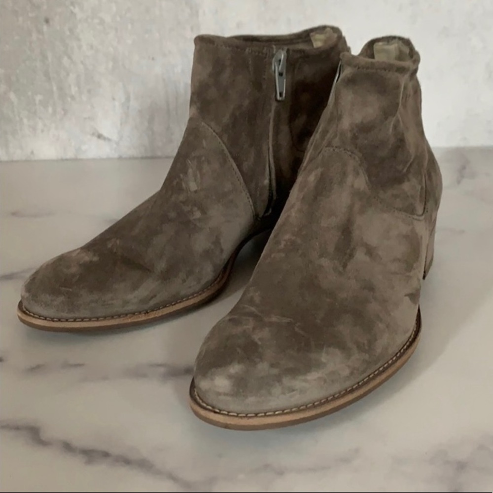 Paul green gray zip bootie sz 4 US sz 6.5 low
